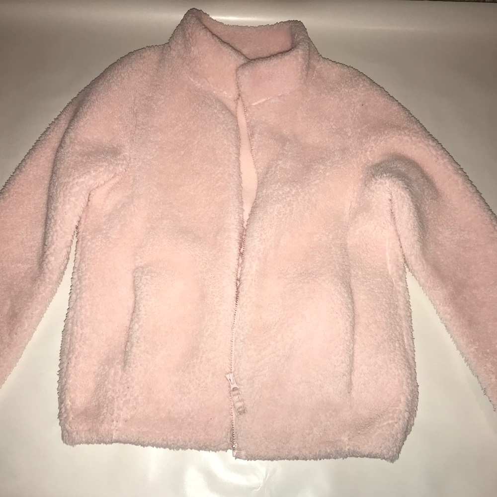 Pink fluffy sweater